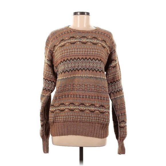 VTG Polo Ralph Lauren Tan Aztec Tan Brown Camel Hair Wool Alpaca M - Picture 1 of 3